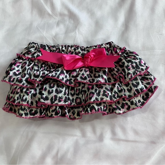 🧡2FOR$15 Boutique 2 Bloomers Zebra Rainbow&Pink Leopard Ruffle Diaper Set - Picture 5 of 7
